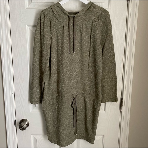 Max Studio Dresses & Skirts - Max Studio London Pullover Hoodie‎ Dress Women Medium Sage Green Cottage Core